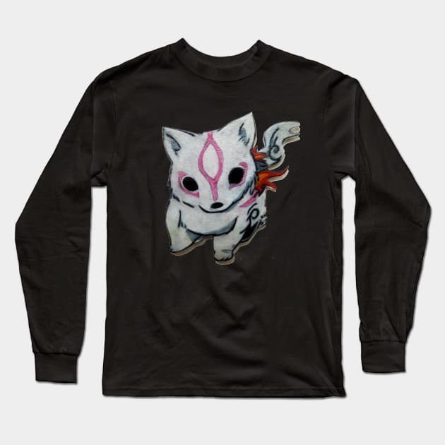 okami pup Long Sleeve T-Shirt by gaz420